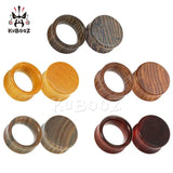Kubooz Horn Flat Wood Ear Piercing Plugs Stretchers Earring Tunnels