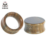 Kubooz Horn Flat Wood Ear Piercing Plugs Stretchers Earring Tunnels