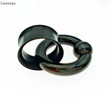 Stainless Steel Double Flare Ear Gauge Plug Screw Fit Flesh Tunnel Piercing