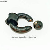 Stainless Steel Double Flare Ear Gauge Plug Screw Fit Flesh Tunnel Piercing