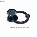 Stainless Steel Double Flare Ear Gauge Plug Screw Fit Flesh Tunnel Piercing