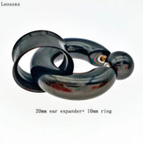 Stainless Steel Double Flare Ear Gauge Plug Screw Fit Flesh Tunnel Piercing