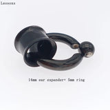 Stainless Steel Double Flare Ear Gauge Plug Screw Fit Flesh Tunnel Piercing