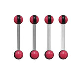 30 PCS Mix Women Tongue Rings Acrylic Ball Barbell Body Jewelry