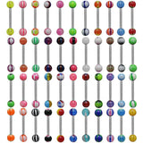 30 PCS Mix Women Tongue Rings Acrylic Ball Barbell Body Jewelry