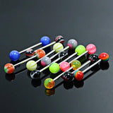 30 PCS Mix Women Tongue Rings Acrylic Ball Barbell Body Jewelry