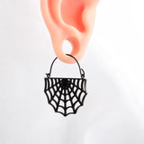 2PCS Dangle Ear Tunnels Stainless Steel Drop Earrings Plug