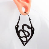 2PCS Dangle Ear Tunnels Stainless Steel Drop Earrings Plug