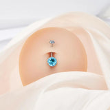 G23 Titanium Belly Button Navel Piercing Zirconia Rings