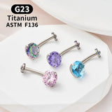 G23 Titanium Belly Button Navel Piercing Zirconia Rings