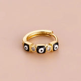 Boho Style Square Oil Painted Ear Studs