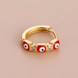 Boho Style Square Oil Painted Ear Studs