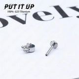 G23 ASTM F136 Titanium Opal Labret Lip Piercing Set