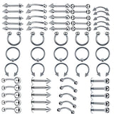 G23 Medical Stainless Steel 60 PCS/Pack Jewelry Lip Nose Nail Piercing