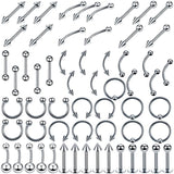 G23 Medical Stainless Steel 60 PCS/Pack Jewelry Lip Nose Nail Piercing