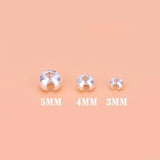 10PCS S925 Pure Silver Open Bead Crescent Buckle String Bead Accessories
