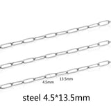 1 Meter Stainless Steel 3.3/4mm Chain Bulk Chains DIY Jewelry Making