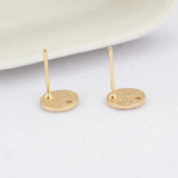 6PCS 8MM 14K Plated Round Earrings Stud Earring Findings