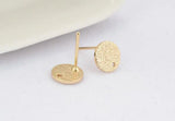 6PCS 8MM 14K Plated Round Earrings Stud Earring Findings