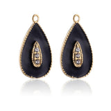 5pcs Enamel Water Drop Charms for DIY Jewelry Making
