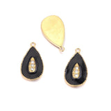 5pcs Enamel Water Drop Charms for DIY Jewelry Making