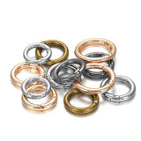 5Pcs Spring O-Ring Buckles Clips Round Push Trigger Snap Hooks