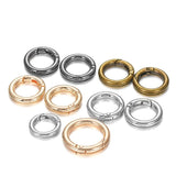 5Pcs Spring O-Ring Buckles Clips Round Push Trigger Snap Hooks