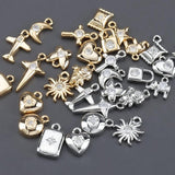 18k Rhodium Plated Copper DIY Pendants 10pcs/lot