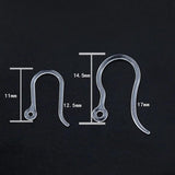 100 PCS Transparent Resin Ear Hook For Jewelry Making