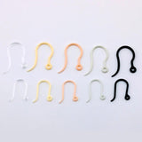 100 PCS Transparent Resin Ear Hook For Jewelry Making