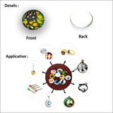 Vintage Rose Flower Glass Cabochons DIY Making Accessories