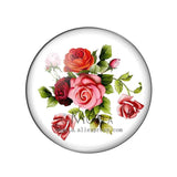 Vintage Rose Flower Glass Cabochons DIY Making Accessories