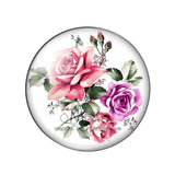 Vintage Rose Flower Glass Cabochons DIY Making Accessories