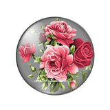 Vintage Rose Flower Glass Cabochons DIY Making Accessories