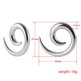 2pcs Surgical Steel Ear Weights Gauges Stretched Ear Expander Tunnel