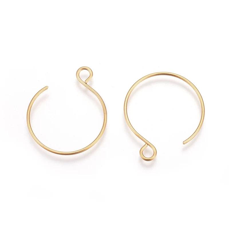 20pcs 304 Stainless Steel Ear Wire Earring Hooks for DIY Earring Making