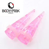Pink Opal Ear Tunnel Ear Extension Ear Stretcher Ear Plugs