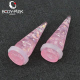 Pink Opal Ear Tunnel Ear Extension Ear Stretcher Ear Plugs
