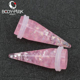 Pink Opal Ear Tunnel Ear Extension Ear Stretcher Ear Plugs