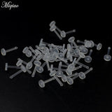 Miqiao 10pc Body Piercing Jewelry Acrylic Plastic Soft Rod Earrings