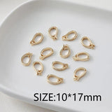 4PCS Zirconia Clasp Set Brass DIY Jewelry Making Supplies