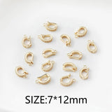 4PCS Zirconia Clasp Set Brass DIY Jewelry Making Supplies
