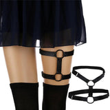 Sexy Elastic Leather Leg Ring Garters Punk Thigh Ring Gothic Harajuku Bondage