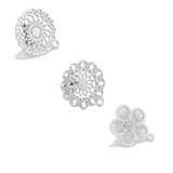 10pcs Stainless Steel Stud Earring Posts with Loop Ear Studs Base Components