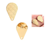 10pcs Stainless Steel Stud Earring Posts with Loop Ear Studs Base Components