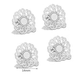 10pcs Stainless Steel Stud Earring Posts with Loop Ear Studs Base Components