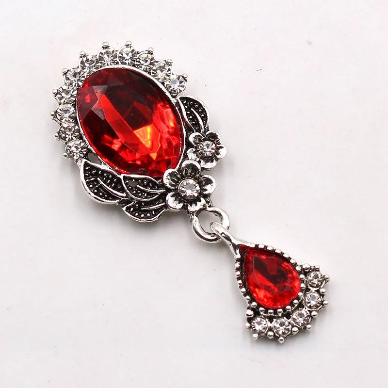 10pcs Oval Rhinestone Acrylic Pendant DIY Jewelry Decoration Accessories
