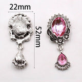 10pcs Oval Rhinestone Acrylic Pendant DIY Jewelry Decoration Accessories