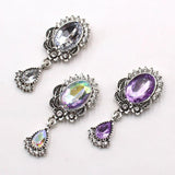 10pcs Oval Rhinestone Acrylic Pendant DIY Jewelry Decoration Accessories
