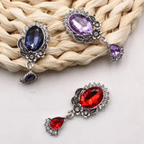 10pcs Oval Rhinestone Acrylic Pendant DIY Jewelry Decoration Accessories